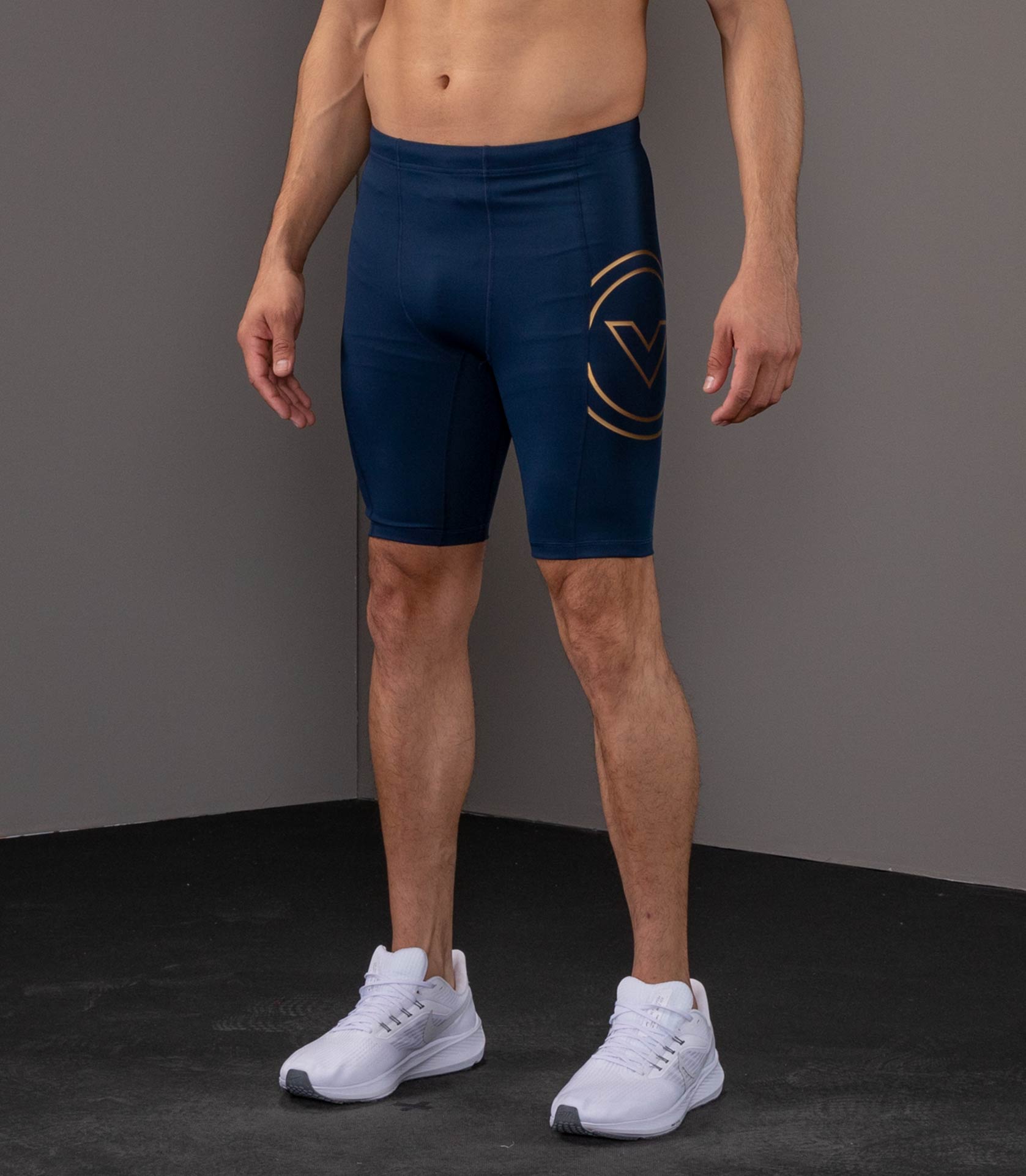 Navy blue compression on sale shorts