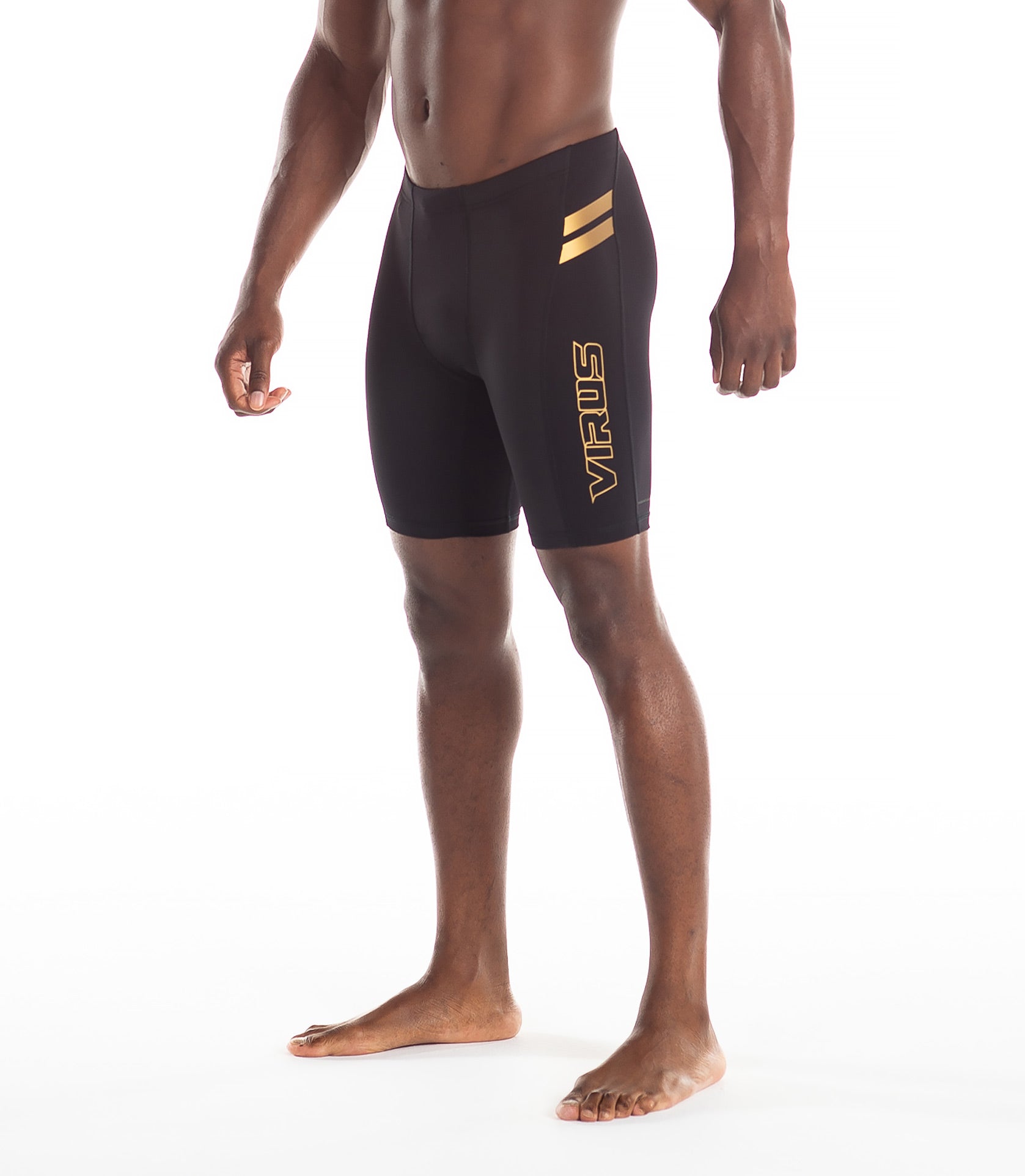 Gold on sale compression shorts